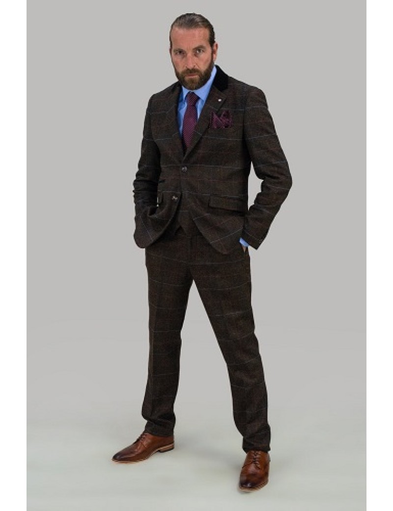 Peaky Blinders 3 Piece Brown Tweed Suit