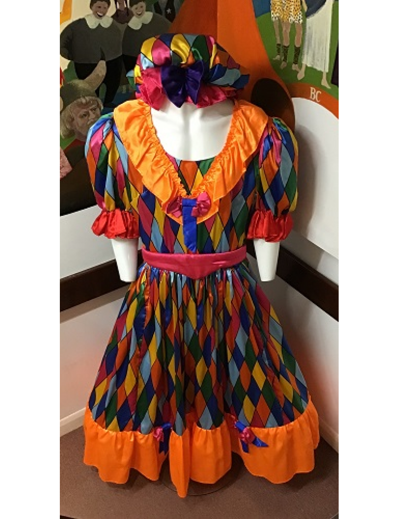 Panto Dame Harlequin Costume