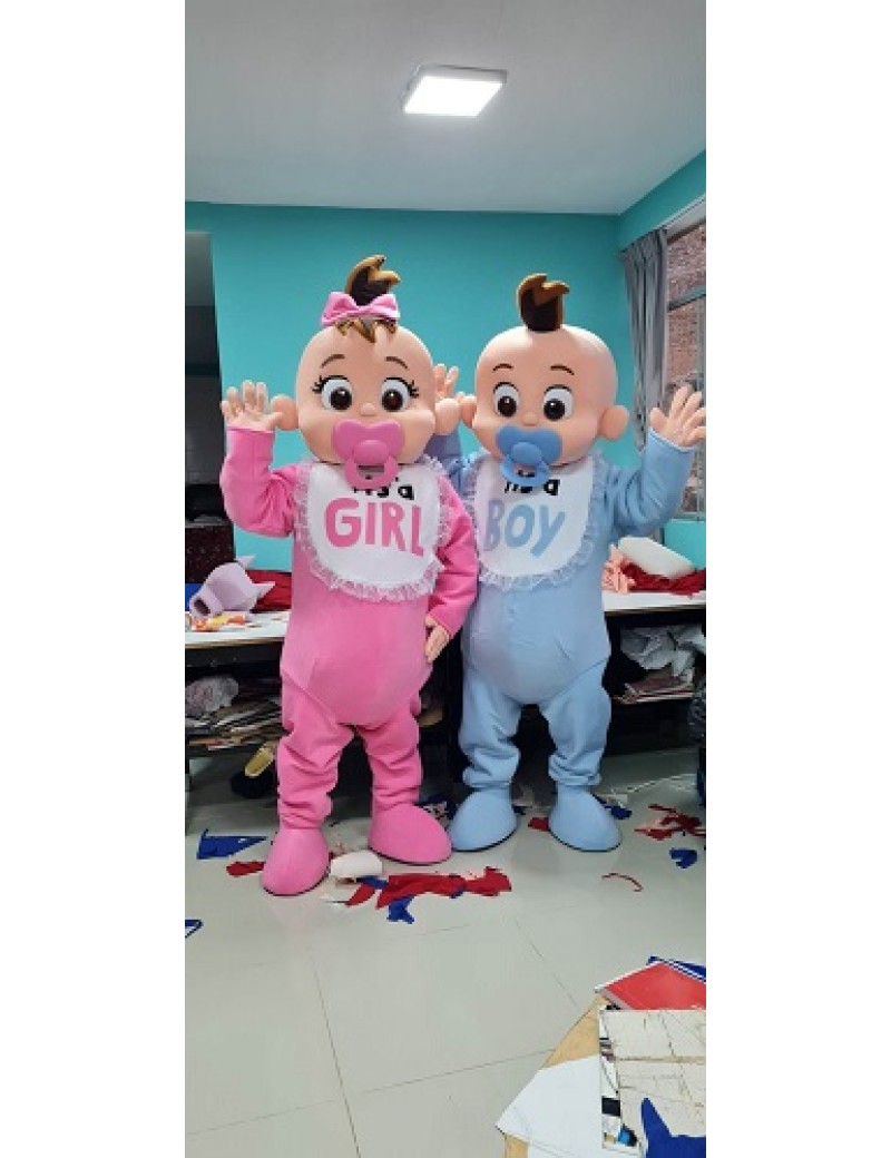 Gender Reveal Baby Mascot Costumes