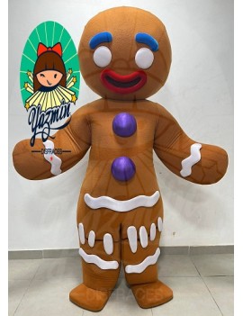 Gingy Gingerbread Man Mascot Costume