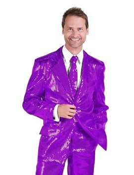 Purple Sequin 3 Piece Suit