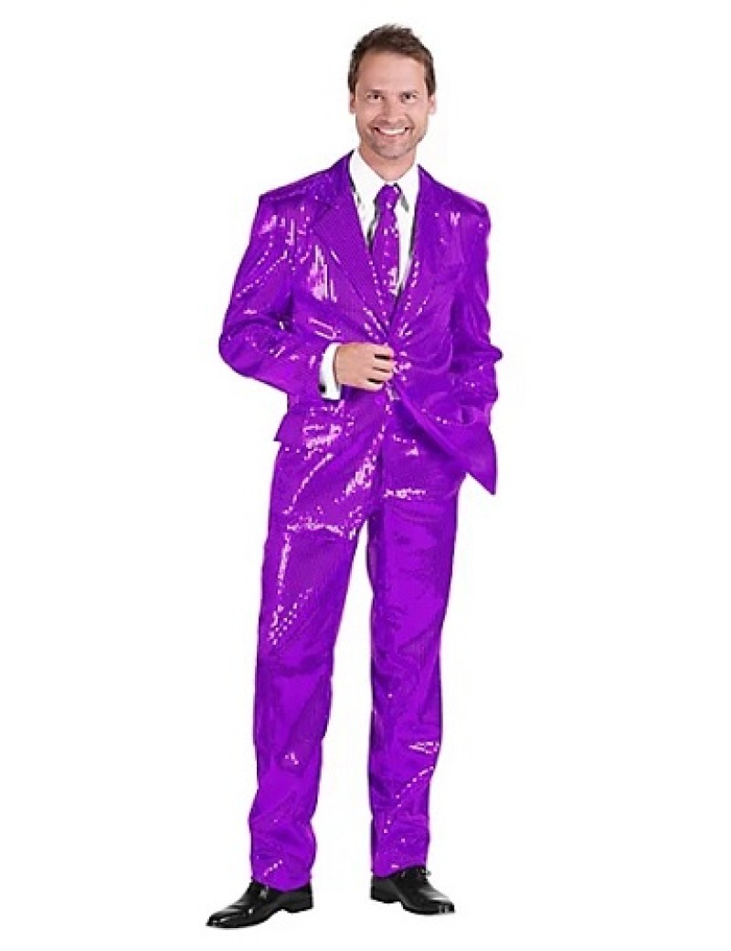 Purple Sequin 3 Piece Suit