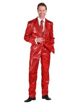 Red Sequin 3 Piece Suit