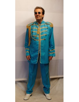 1960s The Beatles Sgt Pepper style Blue suit mens Paul McCartney fancy dress party costume DB16