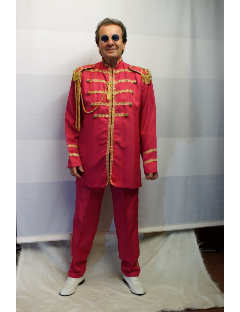 1960s The Beatles Sgt Pepper style Pink suit mens Ringo Starr fancy dress party costume DB18