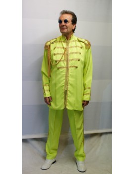 1960s The Beatles Sgt Pepper style Yellow suit mens John Lennon fancy dress party costume DB15