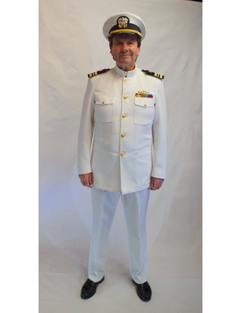 An Officer And A Gentlemen USN Naval Whites Adult Uniform Hire Costume