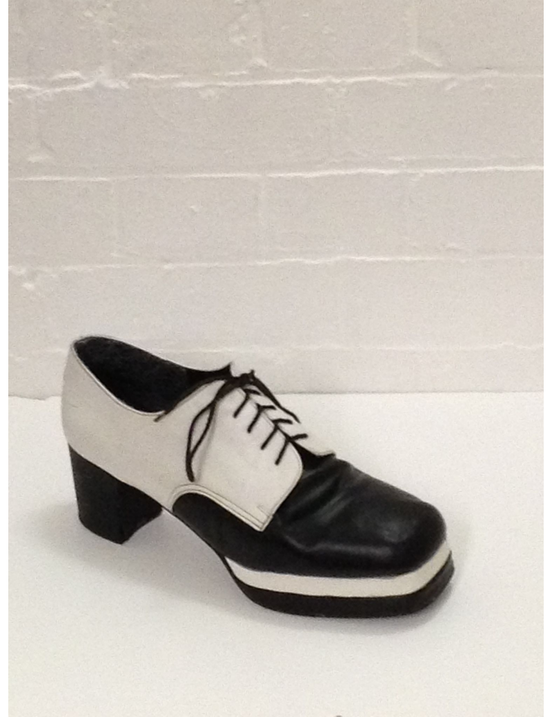 1970s Black White Platform Shoes Fantasy Shoes Luke UK 11