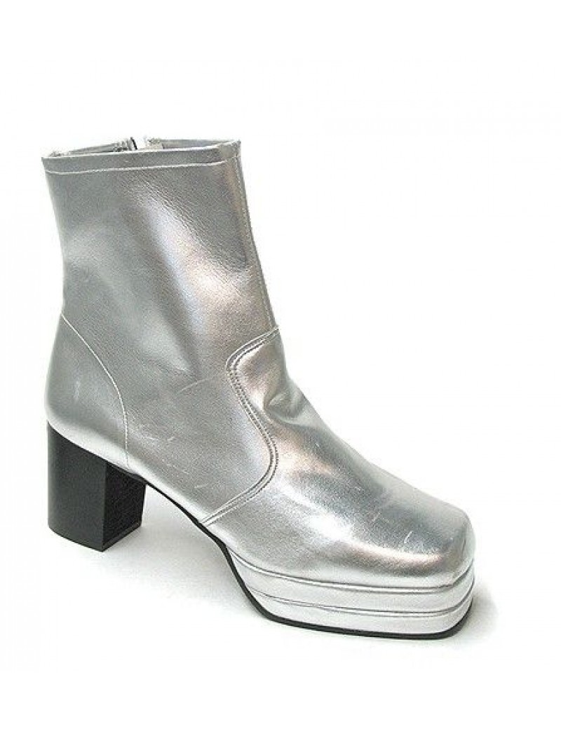 1970s Silver Platform Boots Fantasy Shoes Lenny 8