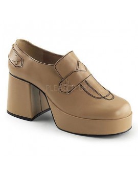 1970s Tan Brown Platform Shoes Jazz 01