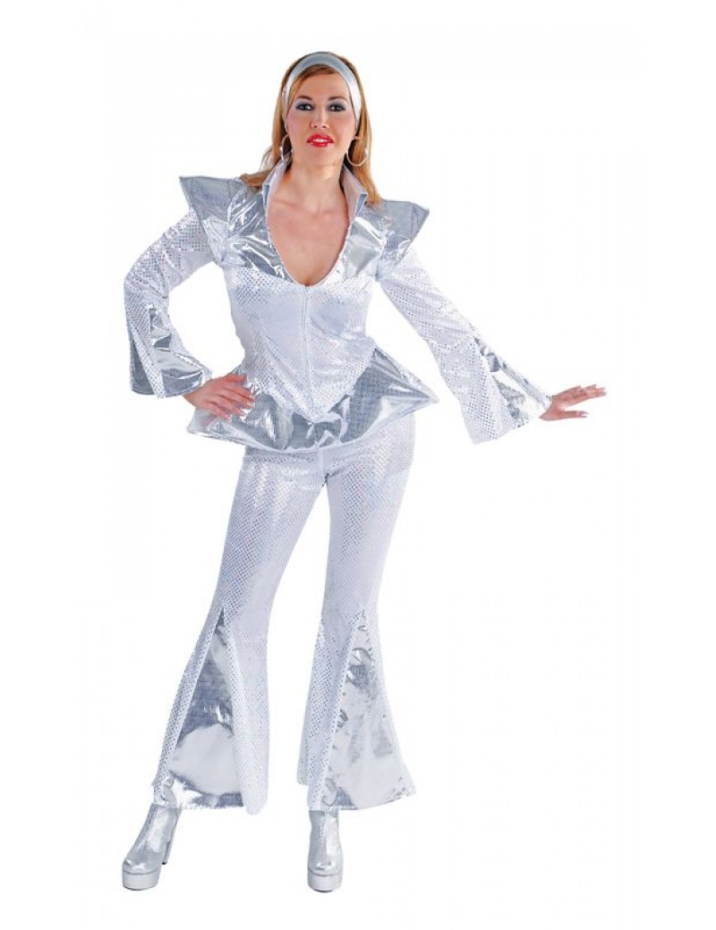 60s 70s Glam Rock White And Silver Magic By Freddys AJ29 AJ30