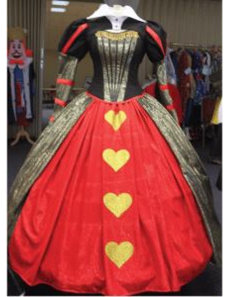 Alice In Wonderland Red Queen Of Hearts Hire Adult Costume Make Believe CG14A