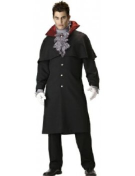 Gothic Victorian Vampire Mens fancy dress Halloween villain hire costume In Character T21