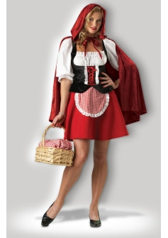 In character red riding hood costume
