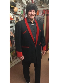 Teddy boy black and red customer