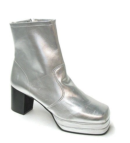 1970s Silver Platform Boots Fantasy Shoes Lenny 8