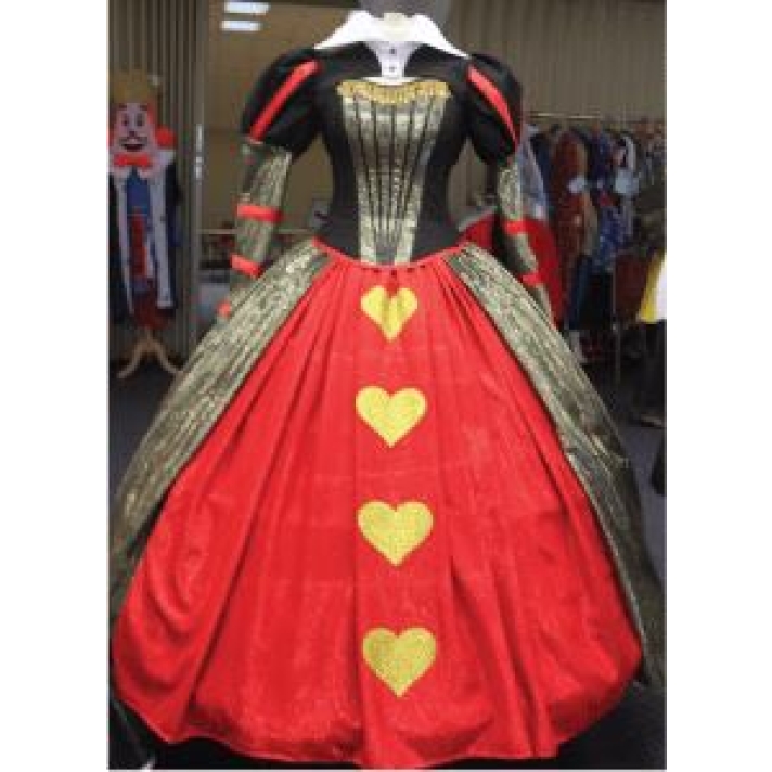 Alice In Wonderland Red Queen Of Hearts Hire Adult Costume Make Believe CG14A